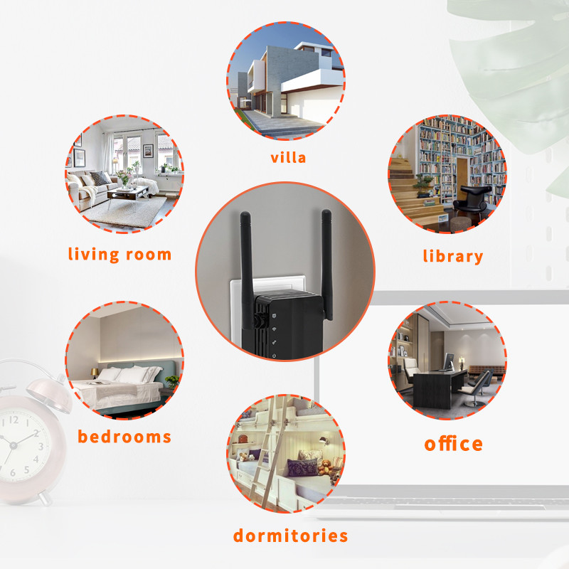 Vezeték nélküli Wifi Repeater 300Mbps Wifi Extender 2.4G Wifi Signal Booster Otthoni Wifi Router Tartományerősítő Router móddal