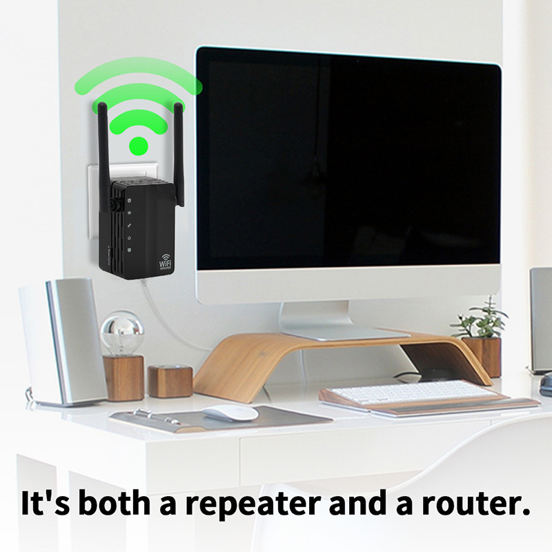 Vezeték nélküli Wifi Repeater 300Mbps Wifi Extender 2.4G Wifi Signal Booster Otthoni Wifi Router Tartományerősítő Router móddal