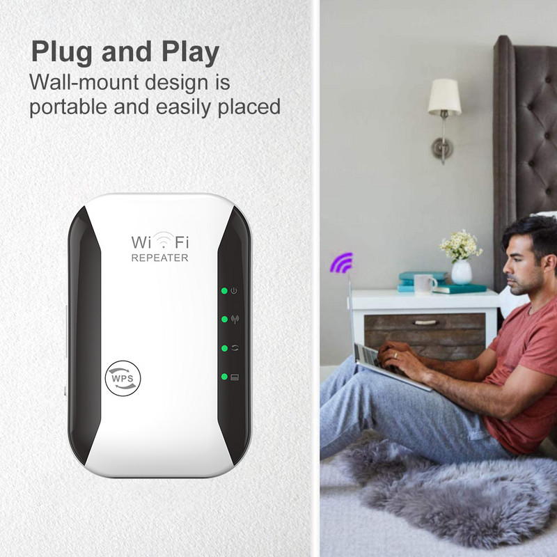 PIXLINK vezeték nélküli Wifi átjátszó Wifi hatótávolság bővítő router Wi-Fi jelerősítő 300Mbps WiFi Booster 2.4G Wi Fi hozzáférési pont