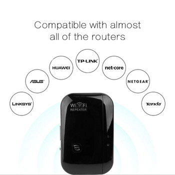 Ασύρματο Wifi Repeater Επέκταση εύρους Wifi Router Ενισχυτής σήματος Wi-Fi 300Mbps WiFi Booster 2.4G WiFi Ultraboost Σημείο πρόσβασης