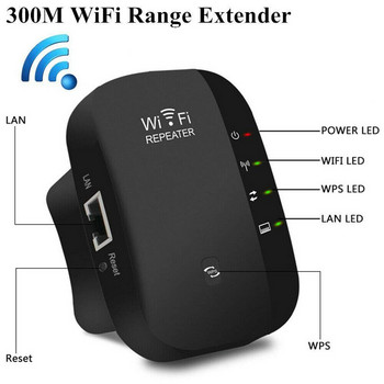 Ασύρματο Wifi Repeater Επέκταση εύρους Wifi Router Ενισχυτής σήματος Wi-Fi 300Mbps WiFi Booster 2.4G WiFi Ultraboost Σημείο πρόσβασης