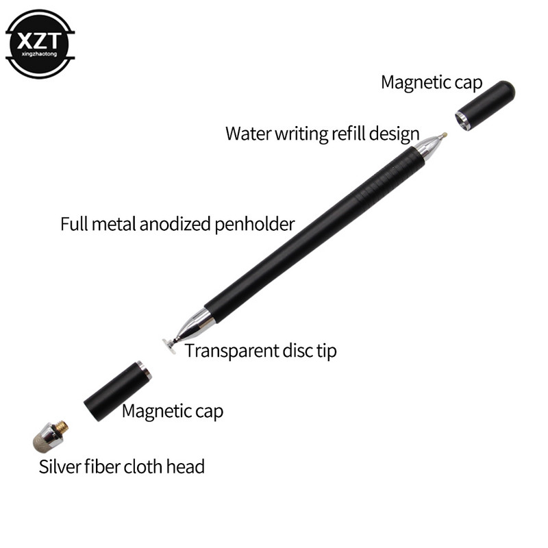 Στυλό 3 σε 1 πολλαπλών λειτουργιών με οθόνη αφής Universal High Precision Capacitive Fiber Disc Fine Tip Stylus για tablet κινητού τηλεφώνου
