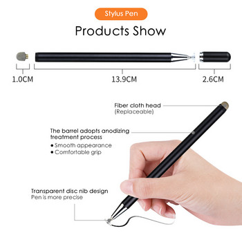 Молив Стилус Химикалка за сензорен екран 2-в-1 Писалка с докосване за телефон Таблет Видим връх Молив за рисуване за Samsung Android Pen Лаптоп