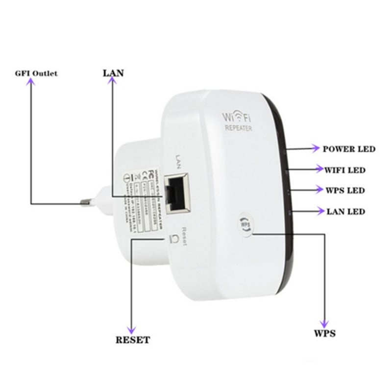 Repetor WiFi 300Mbps Amplificator WiFi Extender Amplificator WiFi Semnal Wi-Fi 802.11N Punct de acces pentru repetor Wi-Fi fără fir cu rază lungă