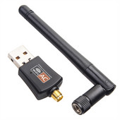 Двулентов 600Mbps USB wifi адаптер 2.4GHz 5GHz WiFi с антена PC Мини компютър Мрежова карта приемник