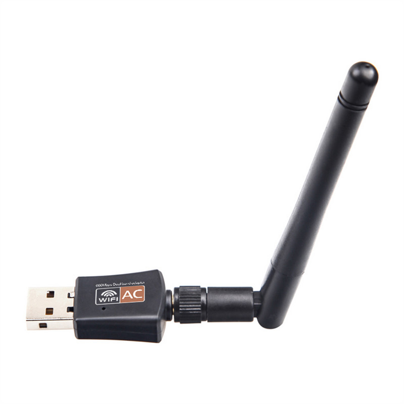 Adaptor WiFi USB cu bandă duală de 600 Mbps 2,4 GHz 5 GHz WiFi cu antenă PC Mini computer Receptor card de rețea
