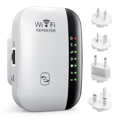 Безжичен WiFi повторител 30 метра разстояние на предаване е подходящ за домашна употреба