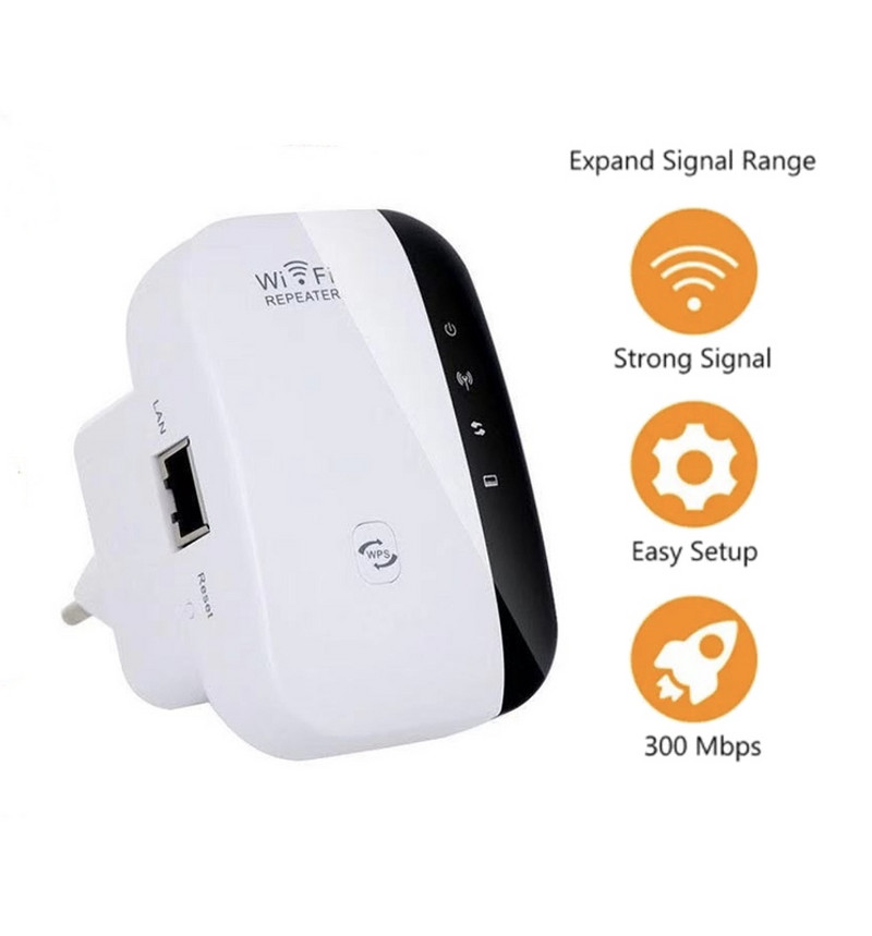 Bezvadu WiFi atkārtotājs 30 metru pārraides attālumā ir piemērots lietošanai mājās