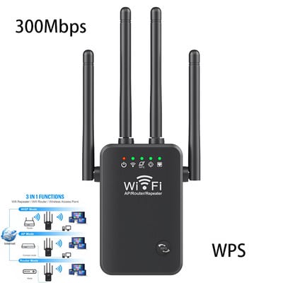 Bezvadu signāla pastiprinātājs 2,4 G 300 mb/s liela attāluma Wi-Fi uzlabots paplašinātājs tīkla pastiprinātājs WIFI atkārtotājs 802.11n WPS