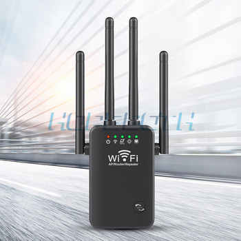 WiFi удължители Усилвател на сигнала 2,4 GHz WiFi усилвател 300Mbps Лесна настройка 4 антени с голям обхват за дома с Ethernet порт