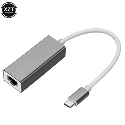 USB Type C Ethernet адаптер Мрежова карта USB Type-C към RJ45 10/100Mbps Lan Интернет кабел за MacBook PC Windows XP 7 8 10 LUX