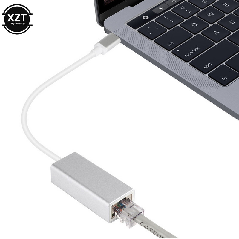 Adaptor USB tip C Ethernet Placă de rețea USB tip C la RJ45 10/100Mbps Cablu de internet LAN pentru MacBook PC Windows XP 7 8 10 LUX