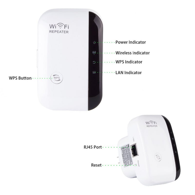 PIXLINK WiFi WiFi Repeater Signal Amplifier 802.11N/B/G Επέκταση εύρους Wi-Fi 300Mbps Network Booster Repetidor WpsEncryption