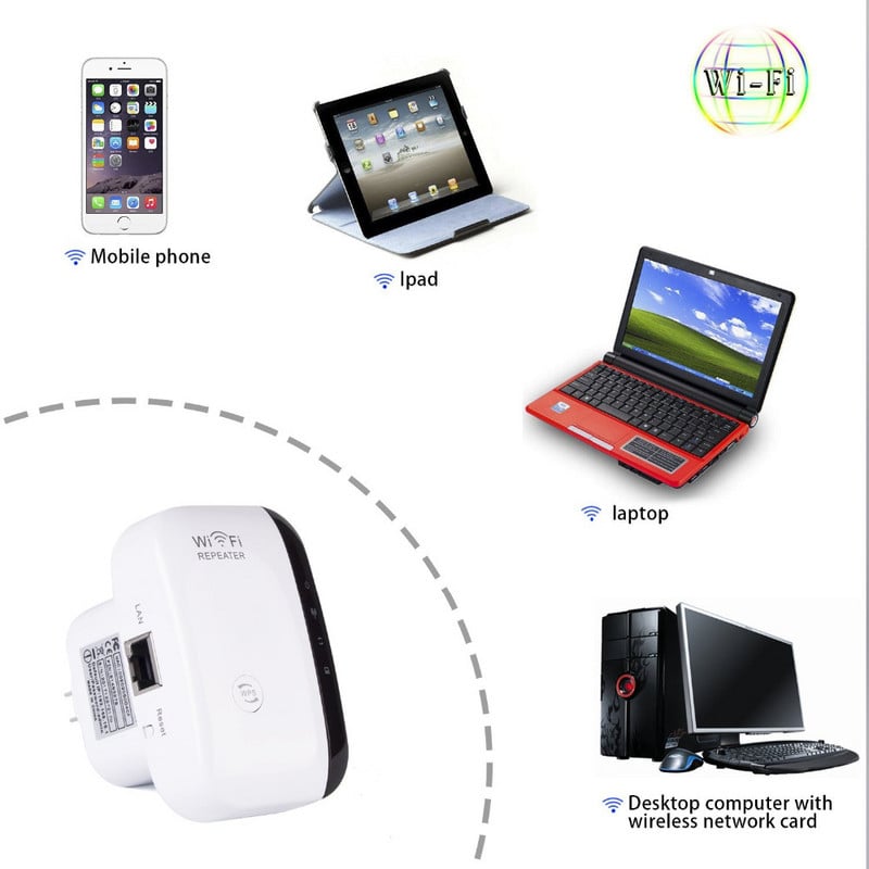 PIXLINK WiFi WiFi Repeater Signal Amplifier 802.11N/B/G Επέκταση εύρους Wi-Fi 300Mbps Network Booster Repetidor WpsEncryption