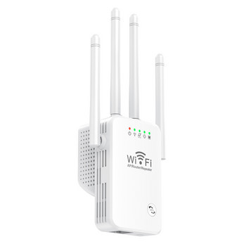 WiFi удължители Усилвател на сигнала 2,4 GHz WiFi удължител на обхват 300Mbps Лесна настройка 4 антени с голям обхват за дома с Ethernet порт