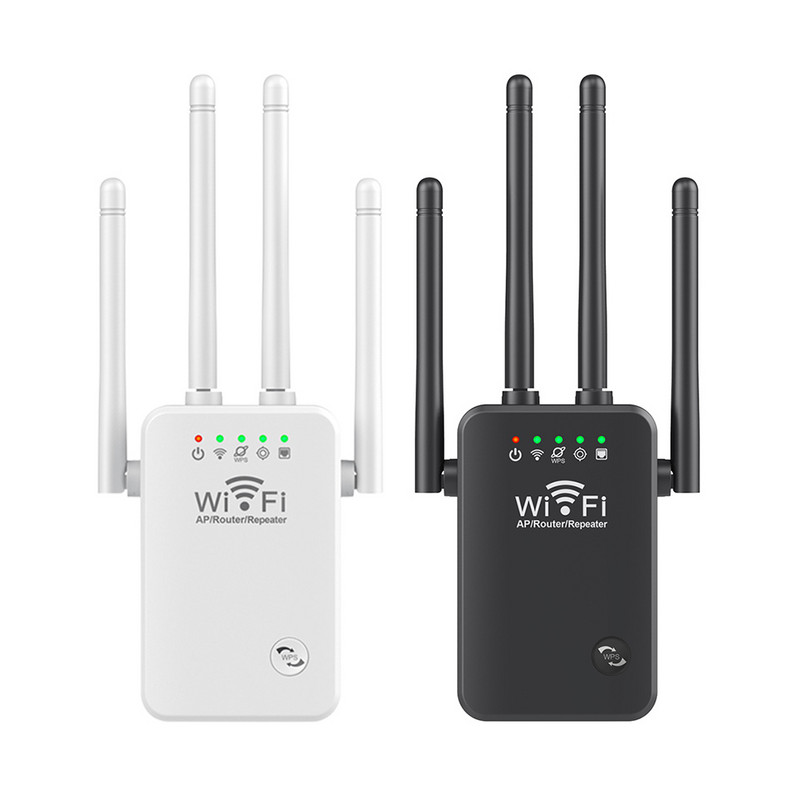 WiFi paplašinātāju signāla pastiprinātājs 2,4 GHz WiFi diapazona paplašinātājs 300 Mbps vienkārša iestatīšana 4 liela diapazona antena mājām ar Ethernet portu