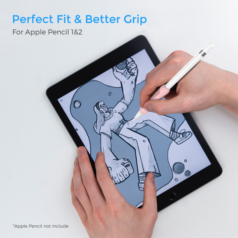 Neslystantis rašiklio rankenos apsauginis dangtelis tinka Apple Stylus Pen 1/2 kartos silikoninio rašiklio rankenos apsauginis dangtelis, praktiškas