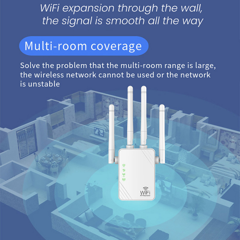 5,8 Ghz Wifi repetitor 1200 Mbps Wifi pojačalo signala Wifi Extender Mrežni Wifi pojačivač 2,4 Ghz bežični Wifi repetitor velikog dometa