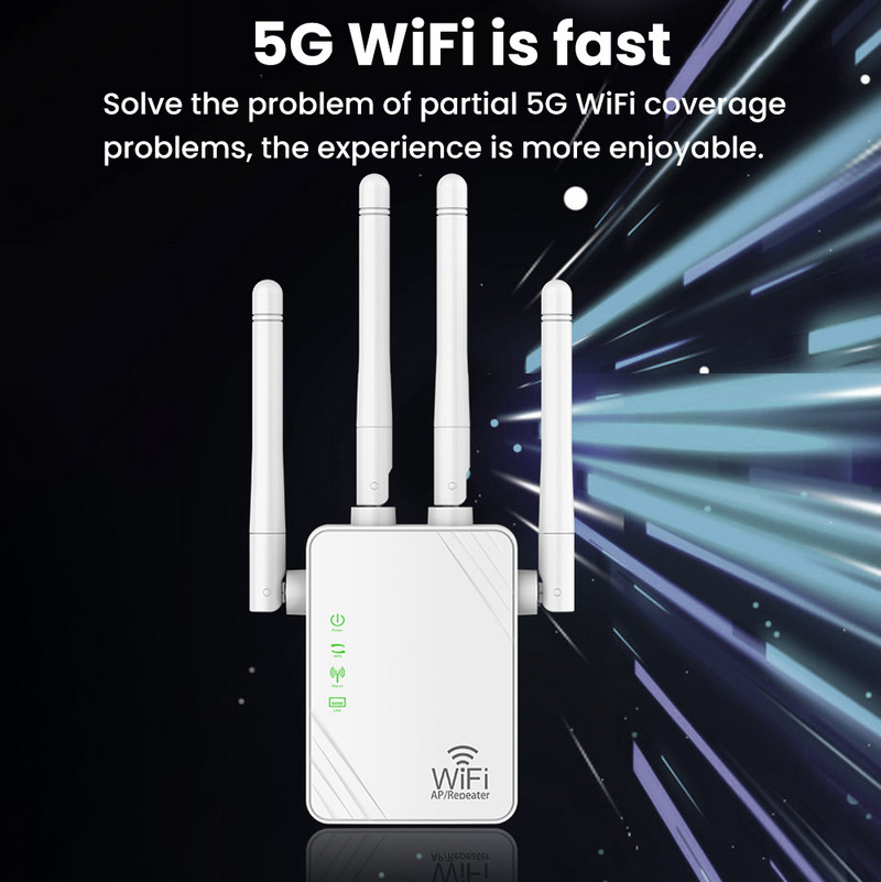 5,8 Ghz Wifi repetitor 1200 Mbps Wifi pojačalo signala Wifi Extender Mrežni Wifi pojačivač 2,4 Ghz bežični Wifi repetitor velikog dometa