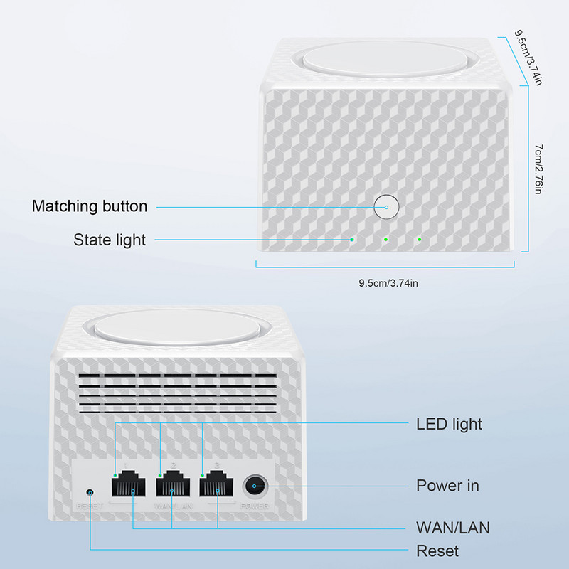Mesh tīkla apakšmātes maršrutētāja atbalsts 2,4 GHz 5 GHz tīkla atkārtotājs WIFI signāla pastiprinātājs pilna gigabitu tīkla pieslēgvieta