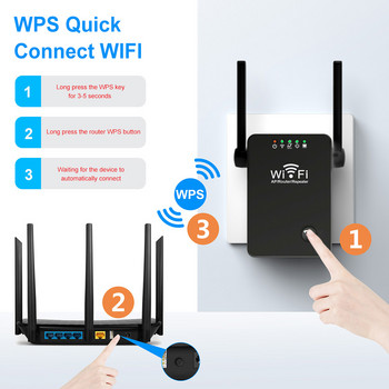 WiFi ретранслатор AP безжичен рутер 2,4 GHz двулентов ретранслатор усилвател на сигнала усилвател на мрежата широко покритие голям обхват за дома
