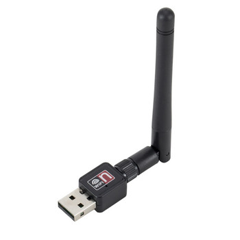 Мрежова карта Mini USB WiFi адаптерна карта 150 Mbps 2dBi WiFi адаптер PC WiFi антена WiFi Dongle 2.4G USB Ethernet WiFi приемник