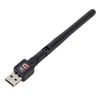Κάρτα δικτύου Mini USB WiFi Κάρτα προσαρμογέα 150 Mbps 2dBi WiFi Προσαρμογέας υπολογιστή WiFi Κεραία WiFi Dongle 2.4G USB Ethernet WiFi Δέκτης