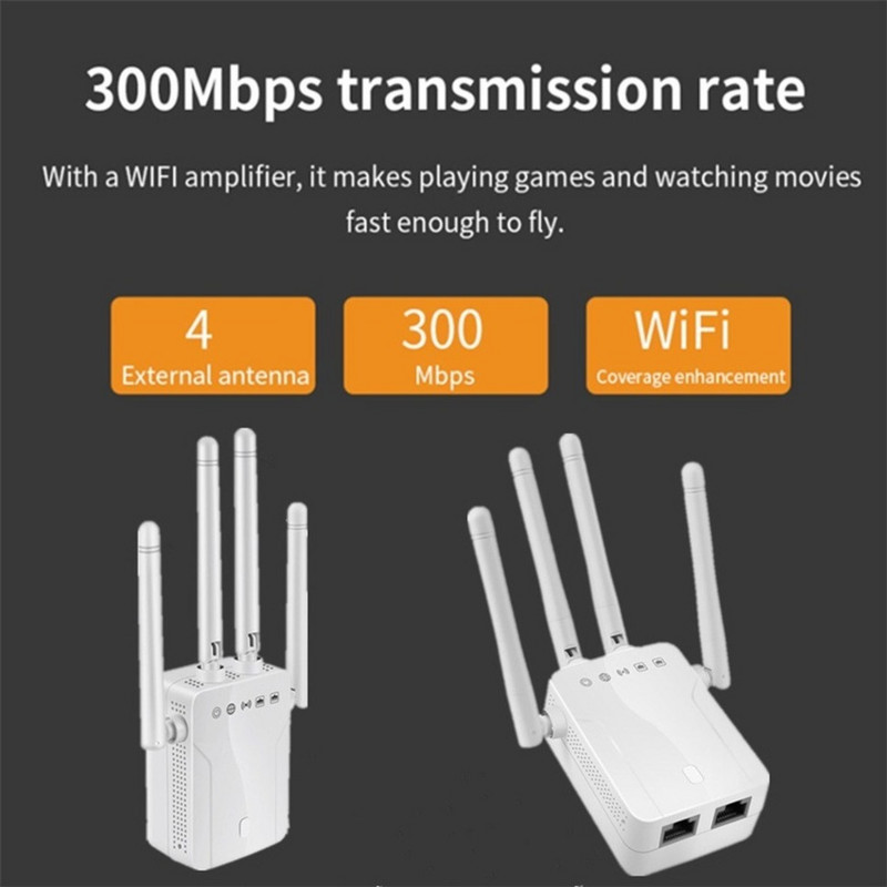 BGGQGG M-95B WiFi Repeater Wi-Fi Range Extender 300Mbps Ενισχυτής σήματος 802.11N/B/G Booster Repetidor Wi Fi Reapeter