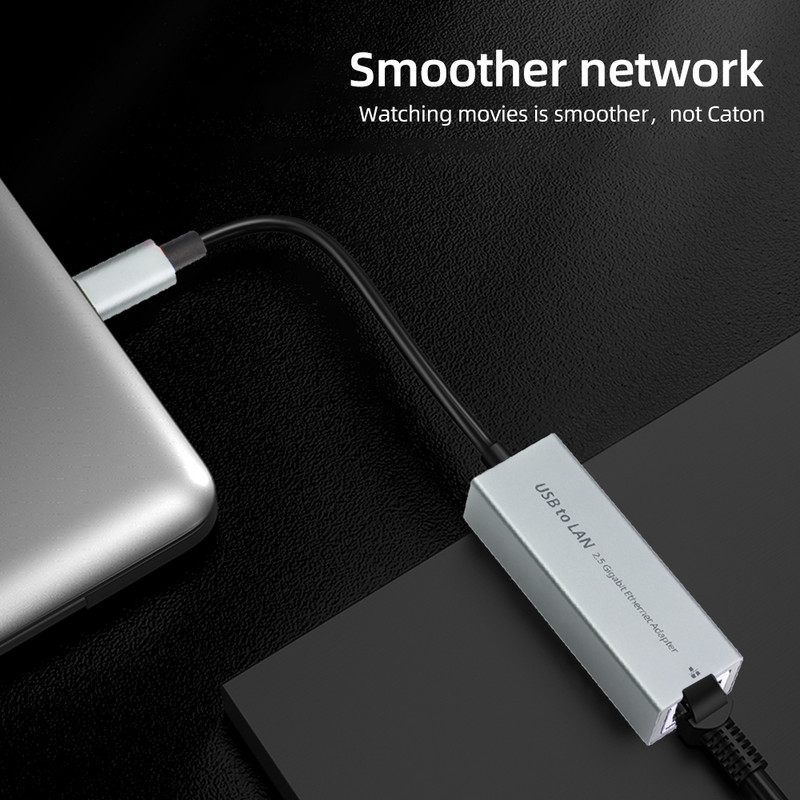 Juhtmega 2500Mbps USB C 2.5G väline võrgukaart Type-C to RJ45 konverteri Etherneti LAN-i adapteri jaotur MacBook iPad Pro jaoks