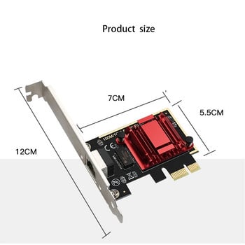 2.5G PCI-E към RJ45 мрежова карта RTL8125B чип Gigabit Ethernet PCI Express мрежова карта 10/100/2500Mbps 1Gbps/2.5Gbps за компютър