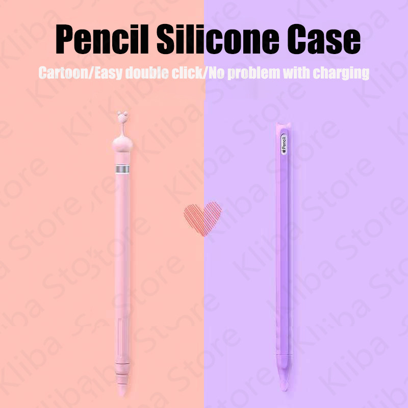 Silikónové puzdro pre Apple Pencil 1 a 2, ochranné puzdro pre iPad 1. a 2. generácie, mäkké, pre iPad 1. a 2. generácie.