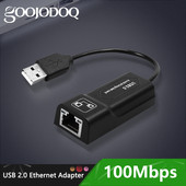 GOOJODOQ USB Ethernet adapter USB 2.0 hálózati kártya RJ45 Lanhoz Win7/Win8/Win10 laptop Ethernet USB