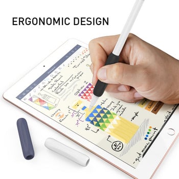 3 τμχ Εργονομική βάση λαβής Soft Silicone Stylus για Apple Pencil 1ης Γενιάς Αξεσουάρ θήκης προστατευτικής θήκης για δέρμα