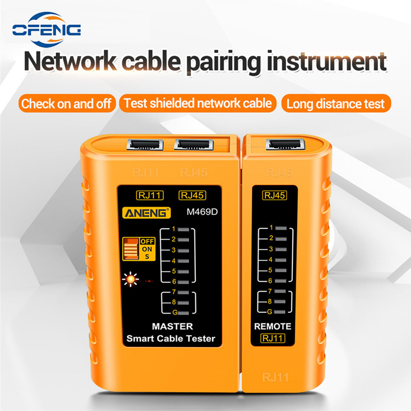 M469D kaabelvõrgu tester Võrgukaabli tester RJ45 RJ11 RJ12 CAT5 UTP LAN kaabli tester võrgutööriistade võrk remont