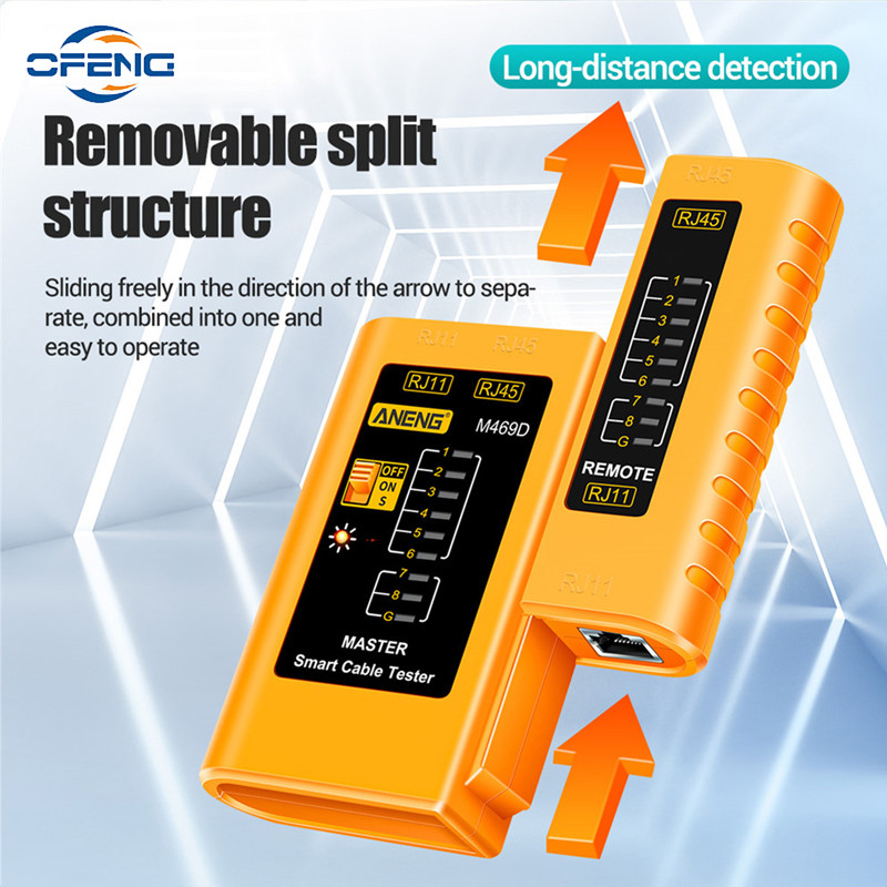 M469D kaabelvõrgu tester Võrgukaabli tester RJ45 RJ11 RJ12 CAT5 UTP LAN kaabli tester võrgutööriistade võrk remont