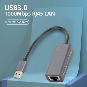 1000Mbps USB 3.0 Ενσύρματο Τύπου C USB σε Rj45 Lan Gigabit Ethernet Κάρτα δικτύου AX88179 Chip για φορητό υπολογιστή Mac OS Windows