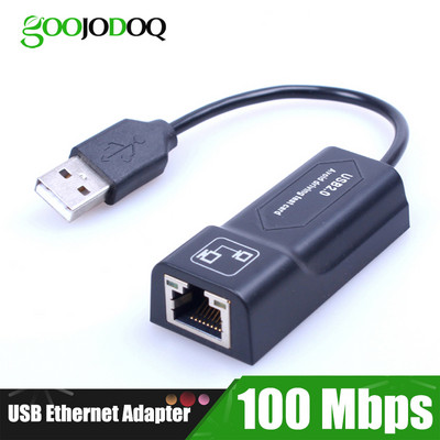 USB Ethernet adapter Mrežna kartica USB Lan Mini mrežni adapter USB na RJ45 10/100 Mbps Lan USB RJ45 kartica za Mac PC prijenosno računalo