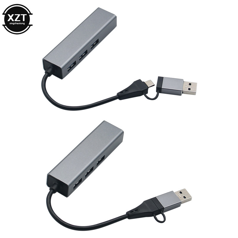 USB C Ethernet με 3 θύρες USB HUB 3.0 RJ45 Lan κάρτα δικτύου Προσαρμογέας USB σε Ethernet για Mac iOS Android PC RTL8153 USB 3.0 HUB