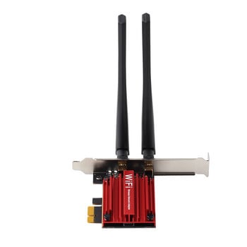 Безжичен адаптер M.2 към PCI Express NGFF M.2 WiFi Bluetooth карта с 6DB антена за Intel AX210 AX200 9260 8265 8260