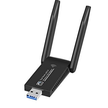 1300Mbps WiFi USB 3.0 адаптер 2.4GHz&5GHz двулентов Wi-fi приемник за настолен компютър лаптоп безжична мрежова карта