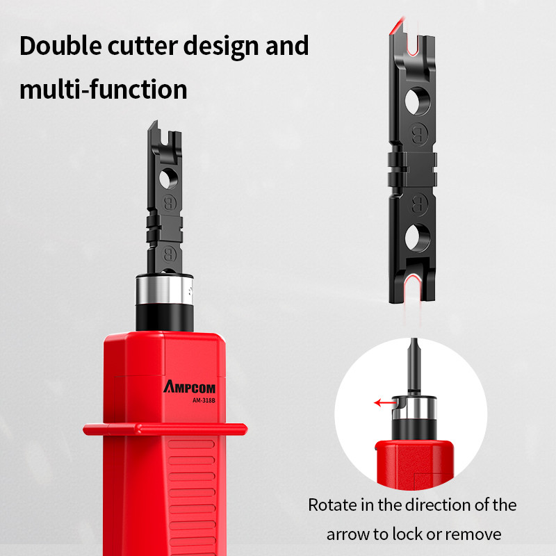 Punch Down Alat, AMPCOM 110 Type keystone jack Alat za udarce Alat za umetanje terminala s pohranom oštrice za Ethernet kabel