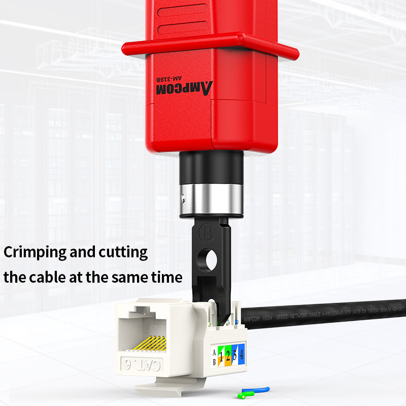 Punch Down Alat, AMPCOM 110 Type keystone jack Alat za udarce Alat za umetanje terminala s pohranom oštrice za Ethernet kabel