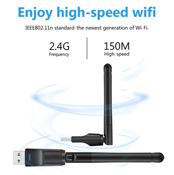 Προσαρμογέας wifi USB 2.0 802.11n/g/b usb wifi usb ethernet TECHKEY κεραία wifi 150Mbps wifi dongle chromecast για υπολογιστή usb lan