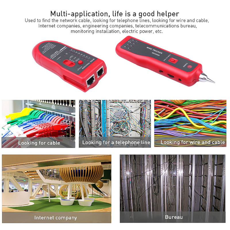kebidumei Telefon Wire Tracker Tracer Toner RJ11 RJ45 Cat5 Cat6 Ethernet LAN Tester mrežnog kabela Detektor Line Finder