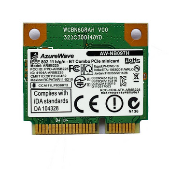 Ασύρματη κάρτα για ATHEROS AR5B225 Κάρτα MINI PCI-E 300Mbp WiFi + Για Bluetooth 4.0 Atheros AR5B22 2.4GHz 5GHz 802.11a/b/g/n