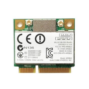Ασύρματη κάρτα για ATHEROS AR5B225 Κάρτα MINI PCI-E 300Mbp WiFi + Για Bluetooth 4.0 Atheros AR5B22 2.4GHz 5GHz 802.11a/b/g/n