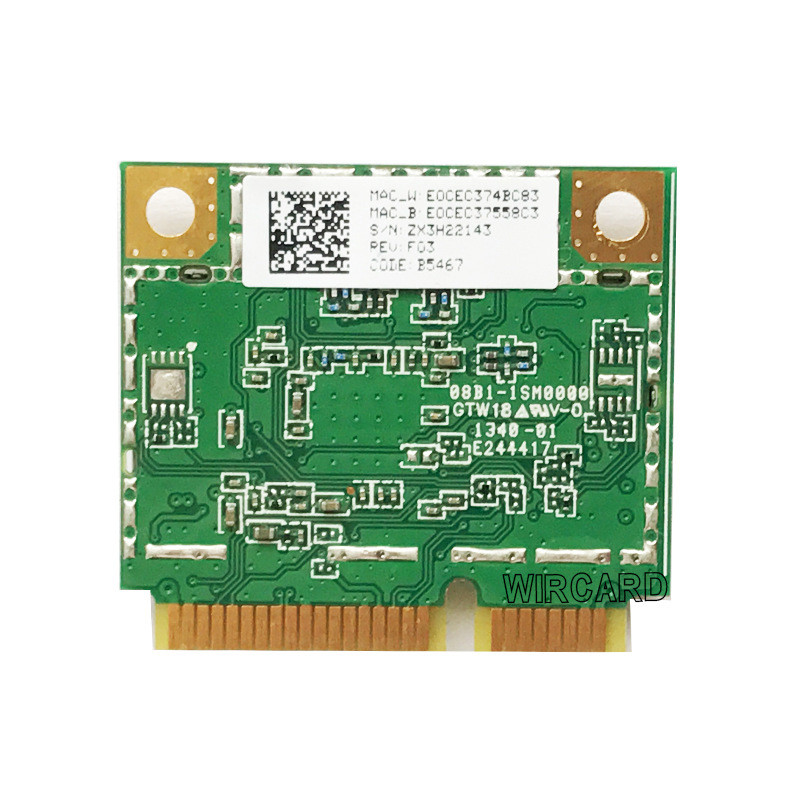 Vezeték nélküli kártya ATHEROS AR5B225 300Mbp MINI PCI-E kártyához WiFi + Bluetooth 4.0 Atheros AR5B22 2.4GHz 5GHz 802.11a/b/g/n