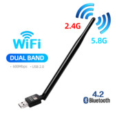 Vezeték nélküli hálózati kártyaadapter 600 Mbps USB WIFI Bluetooth vezeték nélküli Wi-Fi antenna kétsávos ingyenes illesztőprogram Windows operációs rendszerhez