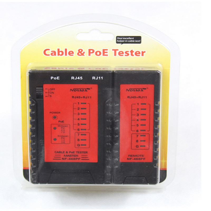 Noyafa NF-468PF POE tester Detekcija Standardni LAN mrežni kabel Test kontinuiteta RJ11 RJ45 LED svjetlo