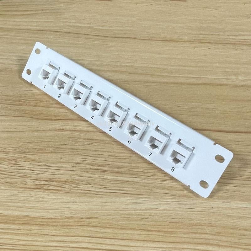 8-portni 6 oklopljeni patch panel RJ45 mreža 10G spremno metalno kućište Označavanje bojama za T568A i T568B ožičenje